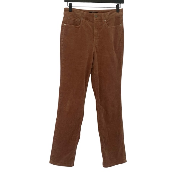 Quince Women’s 0 Warm Brown Organic Stretch Corduroy Straight Leg Casual Pants - Picture 1 of 6